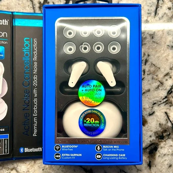 Sentry Noise Cancellation headphones and matching earbuds set - NIB
